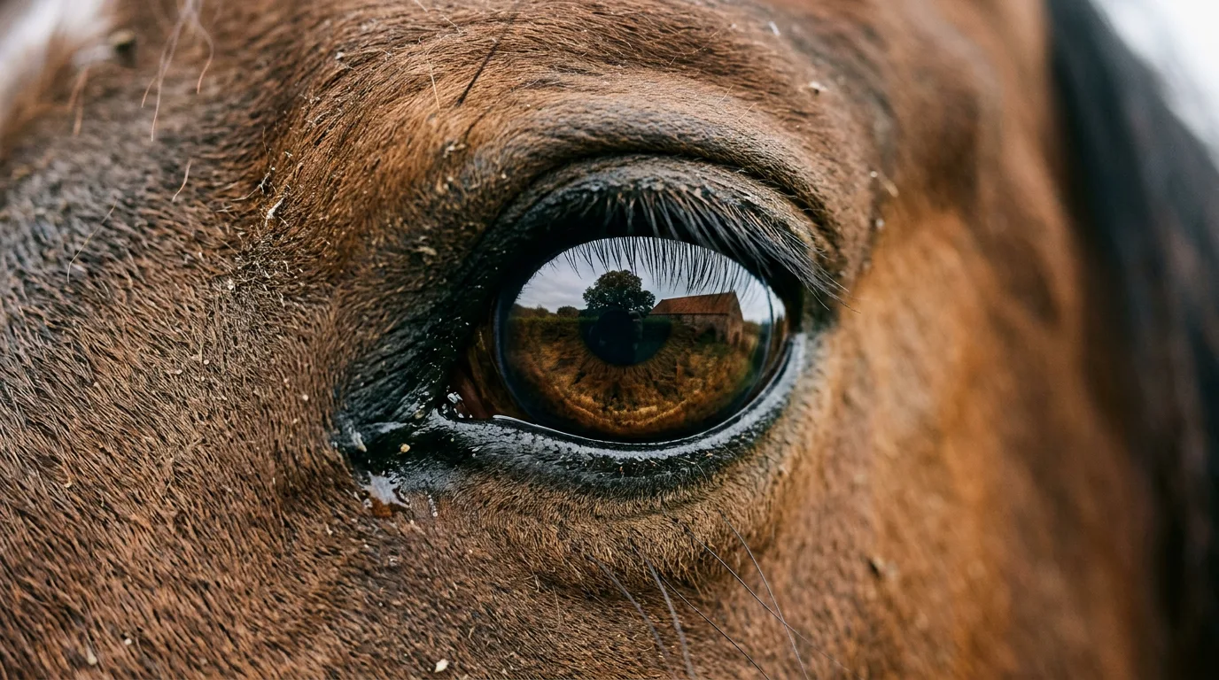 Un regard de cheval, Élevage du Moulin, Saint-Martin-du-Frêne